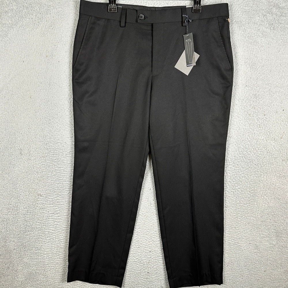 NEW Alexander Julian American Modern Pants Mens 36X29 Black Dress Flat Front